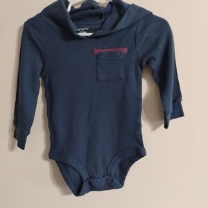 Carter's Navy Long Sleeve Bodysuit with Pocket